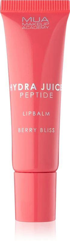 MUA Makeup Academy Hydra-Juice Peptide Hydrating Lip Balm for Shine Berry Bliss (Strawberry) 10ml