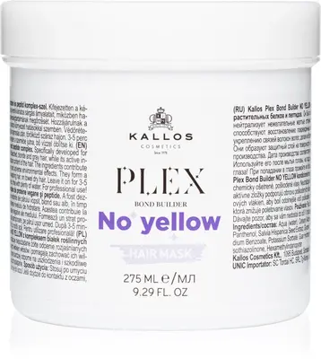 Kallos Plex No Yellow hair mask neutralizing for yellow tones 275 ml