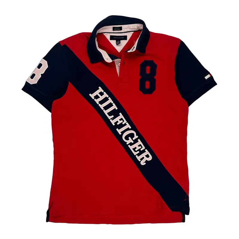 Tommy Hilfiger Polo Shirt - XL Red Cotton