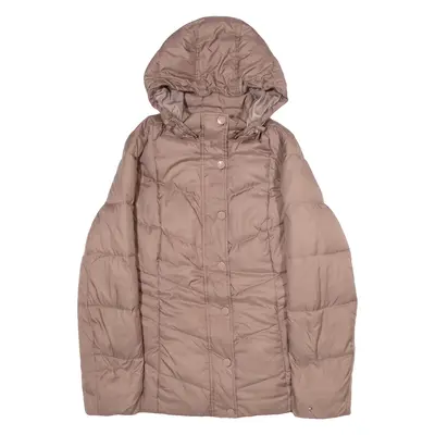 TOMMY HILFIGER Down Insulated Womens Puffer Jacket Pink Hooded M
