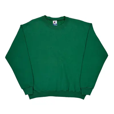 Made In Usa Champion Sweatshirt - Medium Green Cotton Blend