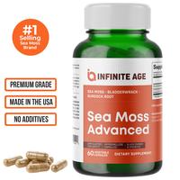 Infinite Age Sea Moss Advanced - Irish Moss with Bladderwrack & Burdock Root - 60 Capsules