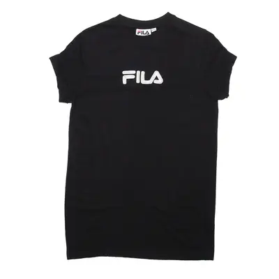 FILA Embroidered Black Short Sleeve T-Shirt Womens XXS