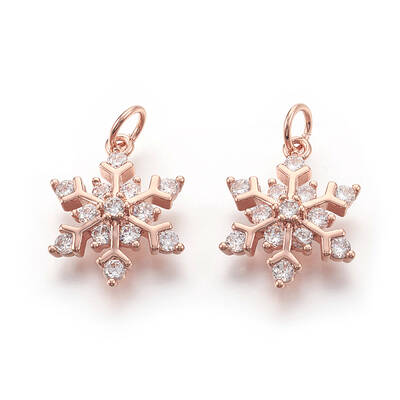 Brass Micro Pave Cubic Zirconia Pendants
