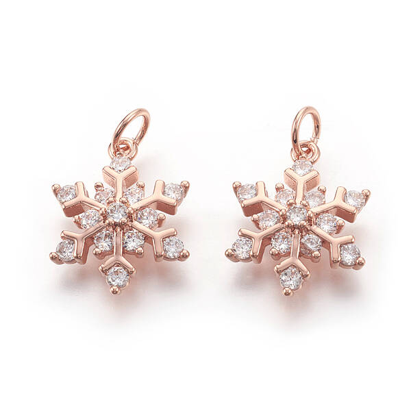 Brass Micro Pave Cubic Zirconia Pendants