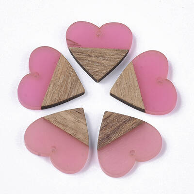 Transparent Resin & Walnut Wood Pendants