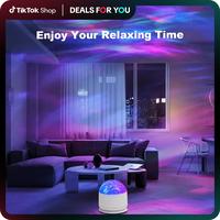 2 Scene -Ocean Wave & 3D Water RippleProjector Light-16-Color Round Lamp withControl, Relaxation & Romantic NightAmbience dea...