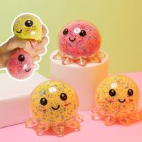 Random Color Octopus Shaped Squeeze Ball, Cute Luminous Squeeze Toy, Stress Relief Toy for Adults, Decompression Toy, Toys,...