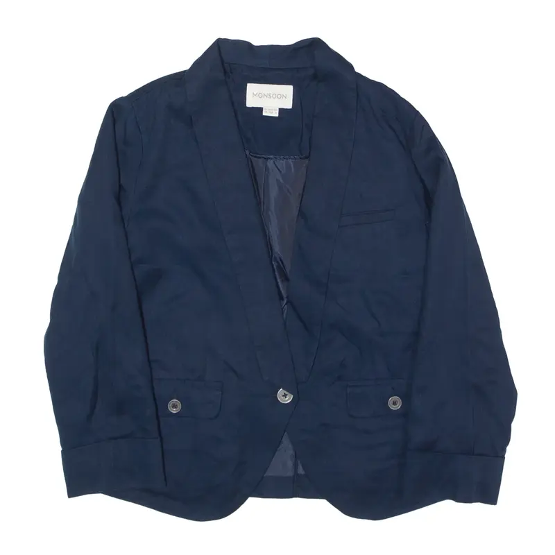 MONSOON Blazer Jacket Blue Womens UK 10
