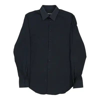 Emporio Armani Shirt - Medium Navy Cotton