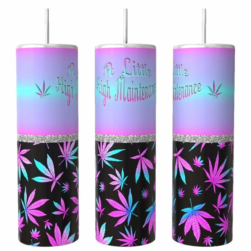 A Little High Maintenance  20oz skinny Tumbler Coffee Drinkware Insulated Lid