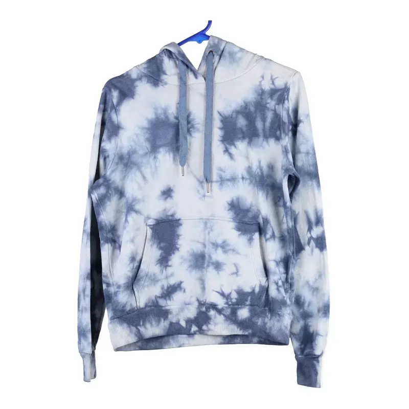 90 Degree Tie-Dye Hoodie - Small Blue Cotton Blend