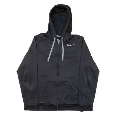 NIKE Mens Black Hoodie Full Zip S