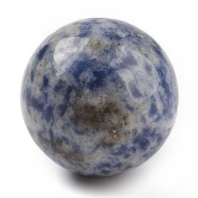 Natural Blue Spot Jasper No Hole Sphere Beads