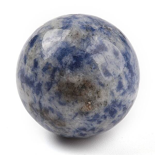 Natural Blue Spot Jasper No Hole Sphere Beads