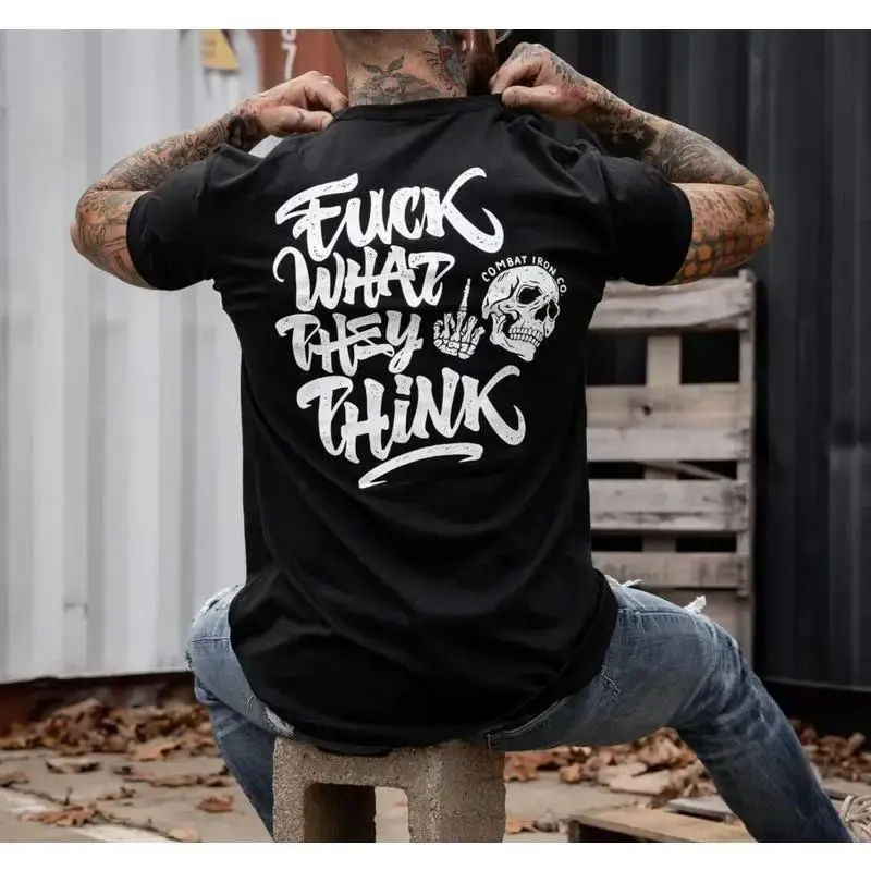 Fuck What They Think Skull Men's T-Shirt