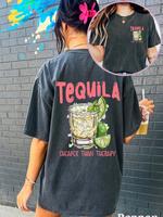 [ Sale Up To 65% ] Comfort Colors Tequila Shirt Funny Drinking Tee Gift For Tequila Lover Cheaper Than Therapy Tshirt Summer ...