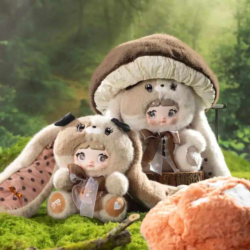 [400% Size] Nommi Plush Blind Box – Mushroom Hat Series Collectible Soft Toy, Giant Mystery Figure, Cute Stuffed Doll Gift ...