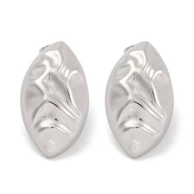 Non-Tarnish Horse Eye 304 Stainless Steel Stud Earrings