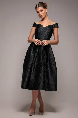 Goddiva Crushed Satin Sleeveless A Line Midi Dress - Black