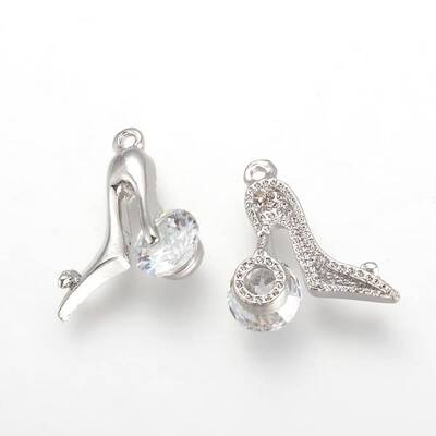 Alloy Cubic Zirconia Stilettos Pendants