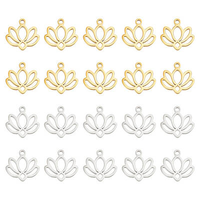 20Pcs 2 Colors 304 Stainless Steel Charms