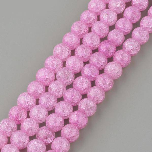 Synthetic Crackle Quartz Beads Strands