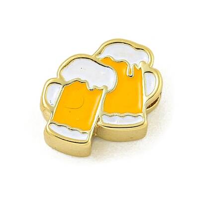 Rack Plating Brass Enamel Beads