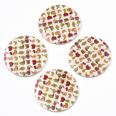 Fruit Seris Printed Wood Pendants