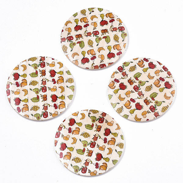 Fruit Seris Printed Wood Pendants