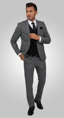 Charcoal Suit Black