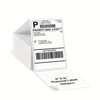 500 4x6 Fanfold Direct Thermal Shipping Labels for Zebra & Rollo Printers