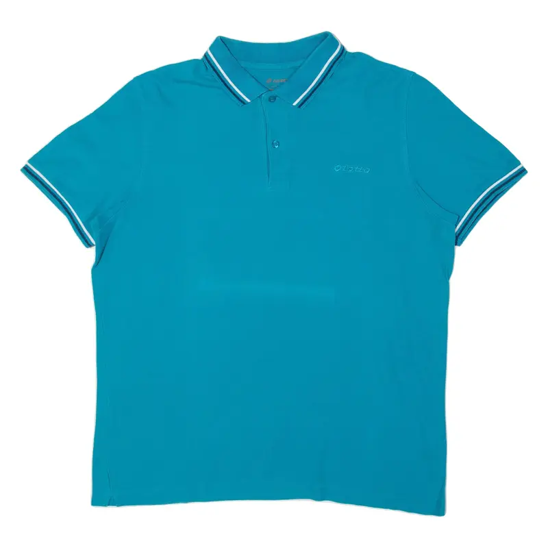 LOTTO Mens Polo Shirt Blue L
