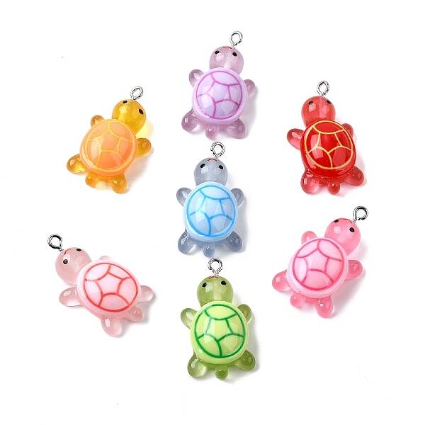 Turtle Transparent Resin Pendants