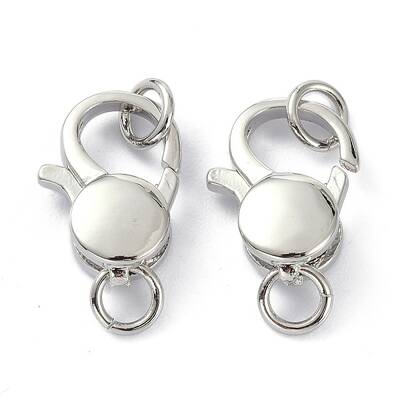 Rack Plating Brass Lobster Claw Clasps