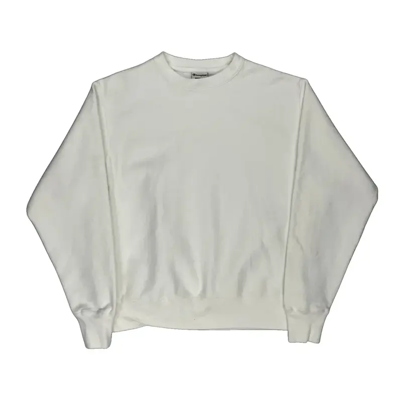 Champion Sweatshirt - Medium White Cotton Blend
