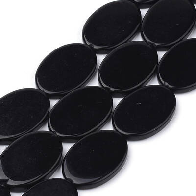 Synthetic Black Stone Beads Strands