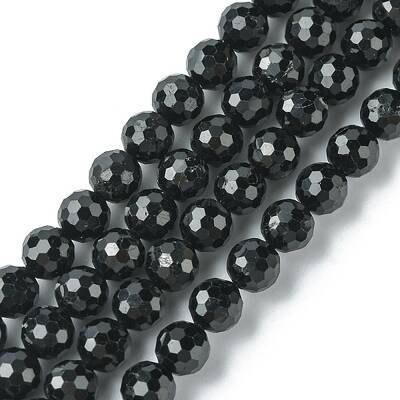 Natural Black Tourmaline Beads Strands