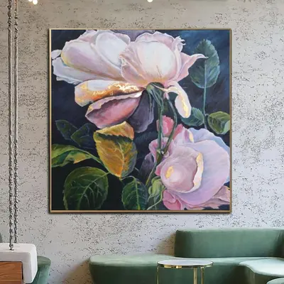 Large Abstract Flowers Paintings On Canvas Original Expressionist Wall Art Original Textured Art | SPRING GIFT