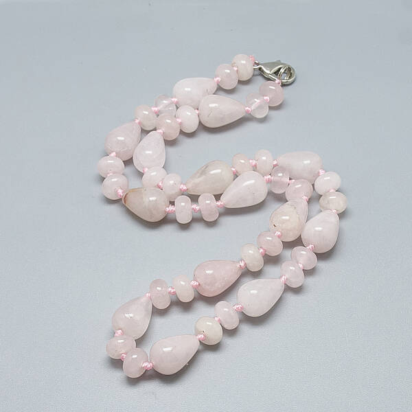 Natural Rose Quartz Beaded Necklaces