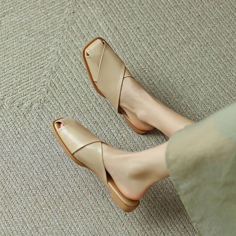CHIKO Concheta Square Toe Block Heels Clogs/Mules Shoes