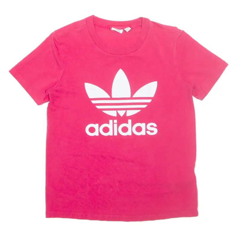 ADIDAS Womens T-Shirt Pink UK 10