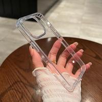 Acrylic Transparent Phone Case for Summer, Minimalistic Decorative Phone Protective Cover, Phone Accessory Compatible With i...