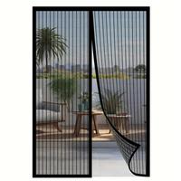 Screen Door, Self Sealing Mesh Partition, Pet and Kid Friendly Door Curtain, Home Decor Supplies for Living Room Bedroom