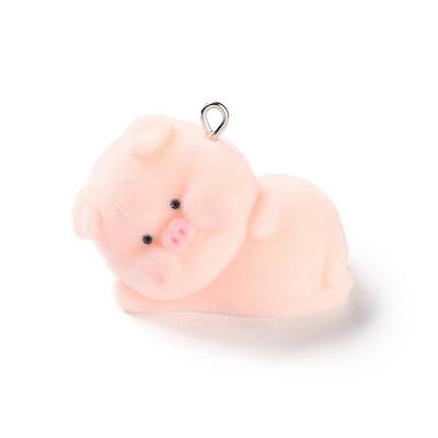 Flocking Resin Cute Pendants