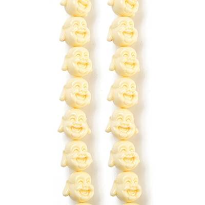 Synthetic Coral Carved Beads Strands