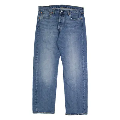 LEVI'S 501 Jeans Mens Blue Regular Straight Stone Wash W34 L30