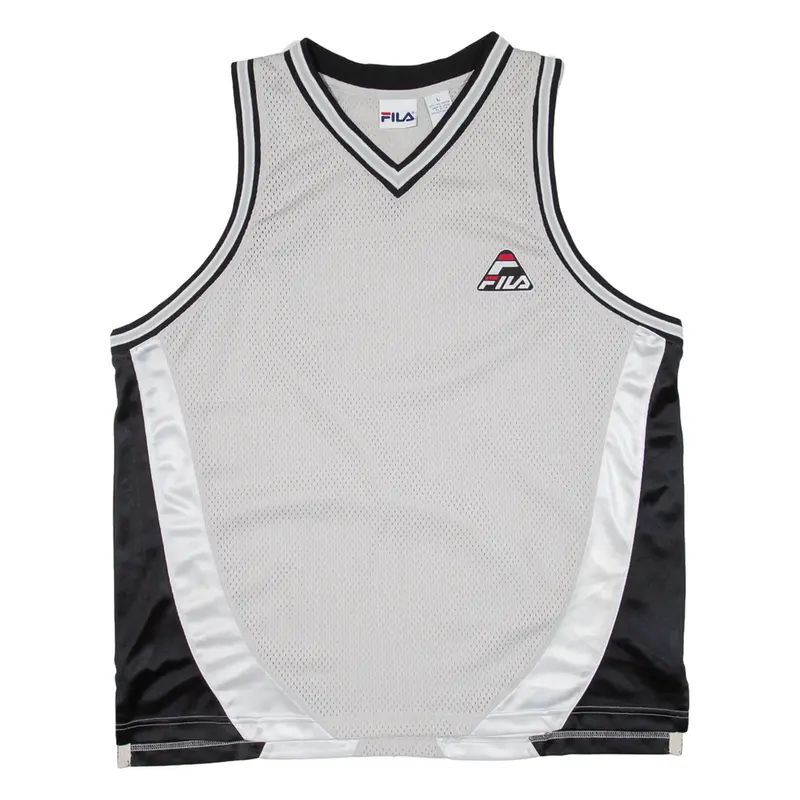 FILA Mens Jersey Grey Sleeveless V-Neck L