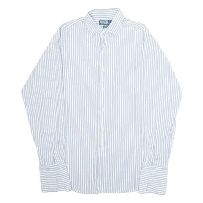 POLO RALPH LAUREN Philip Mens Formal Shirt Purple Striped Long Sleeve XL