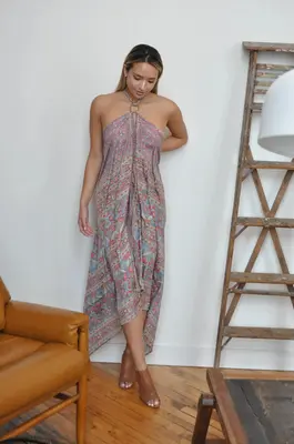 Resplendent Ring Halter Dress - Eco Couture - Wholesale | Size: O/S (6) | Color: Assorted